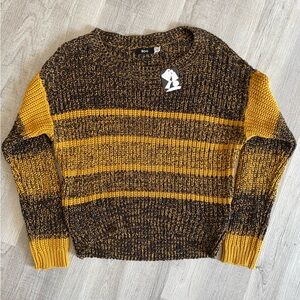 BDG Urban Outfitters Navy and Gold Striped Knit Sweater Size XS